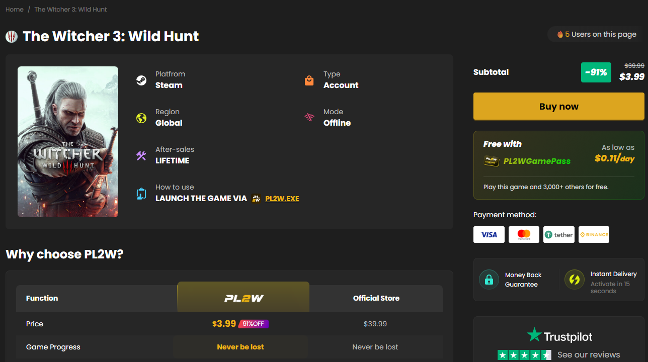 Buy The Witcher 3: Wild Hunt