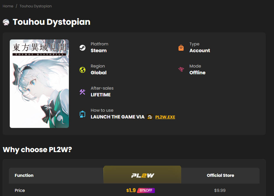 Buy Touhou Dystopian