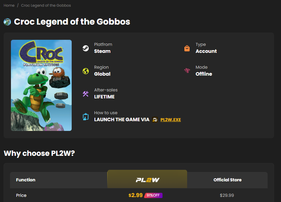 Buy Croc Legend of the Gobbos