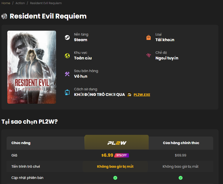 Resident Evil Requiem giá rẻ