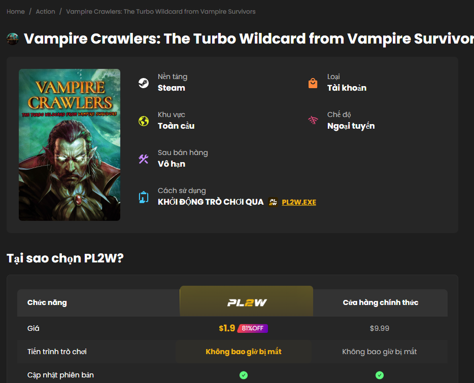 Vampire Crawlers giá rẻ