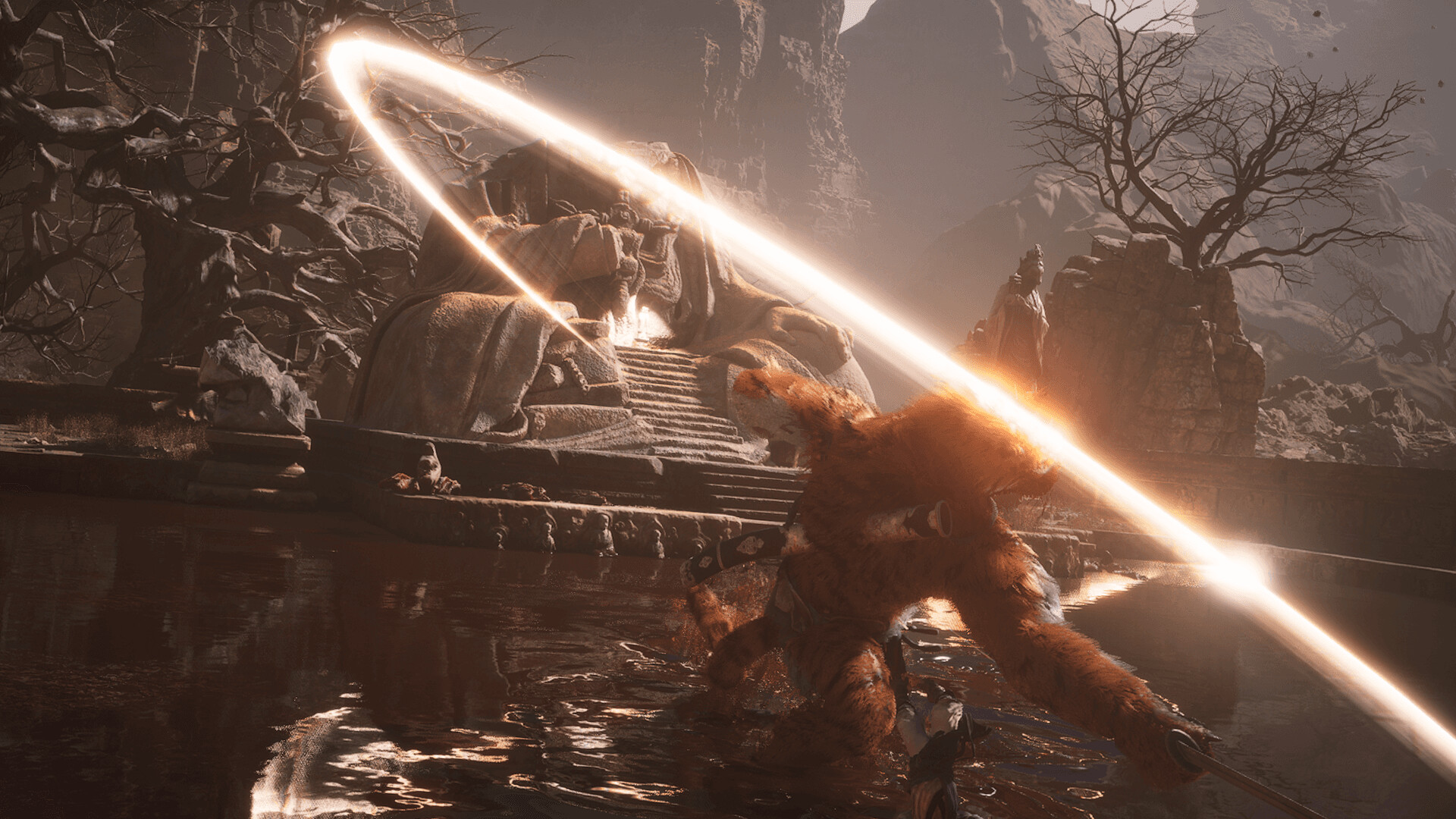 Black Myth Wukong large-scale combat scene